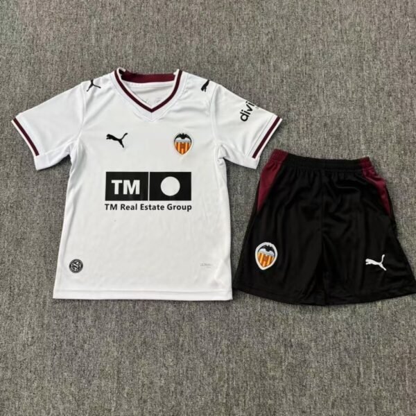 26/27Valencia home jersey for kids