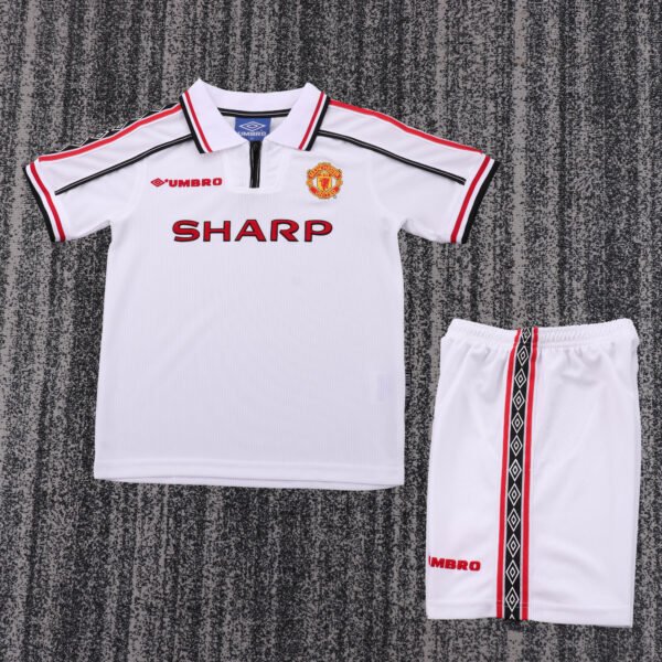 1998/99 Manchester United Away Retro Kids Jersey 